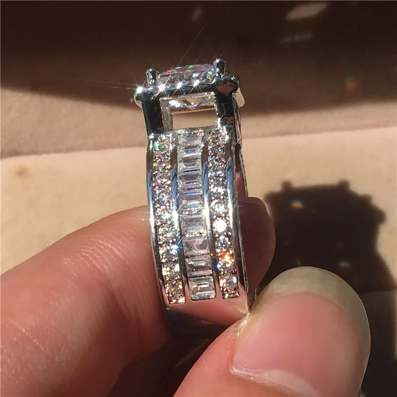 Δαχτυλίδι Sterg Sier Band με κοπή πριγκίπισσας, βέρες 3ct Lab Dia, κοσμήματα μόδας για γυναίκες, γυναίκα, επέτειο αρραβώνων_voghion.com