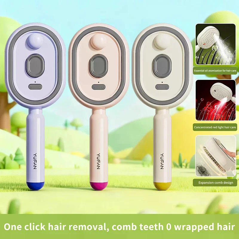 Vibrating Scalp Massage Hairbrush With Atomizing Oil Applicator_voghion.com