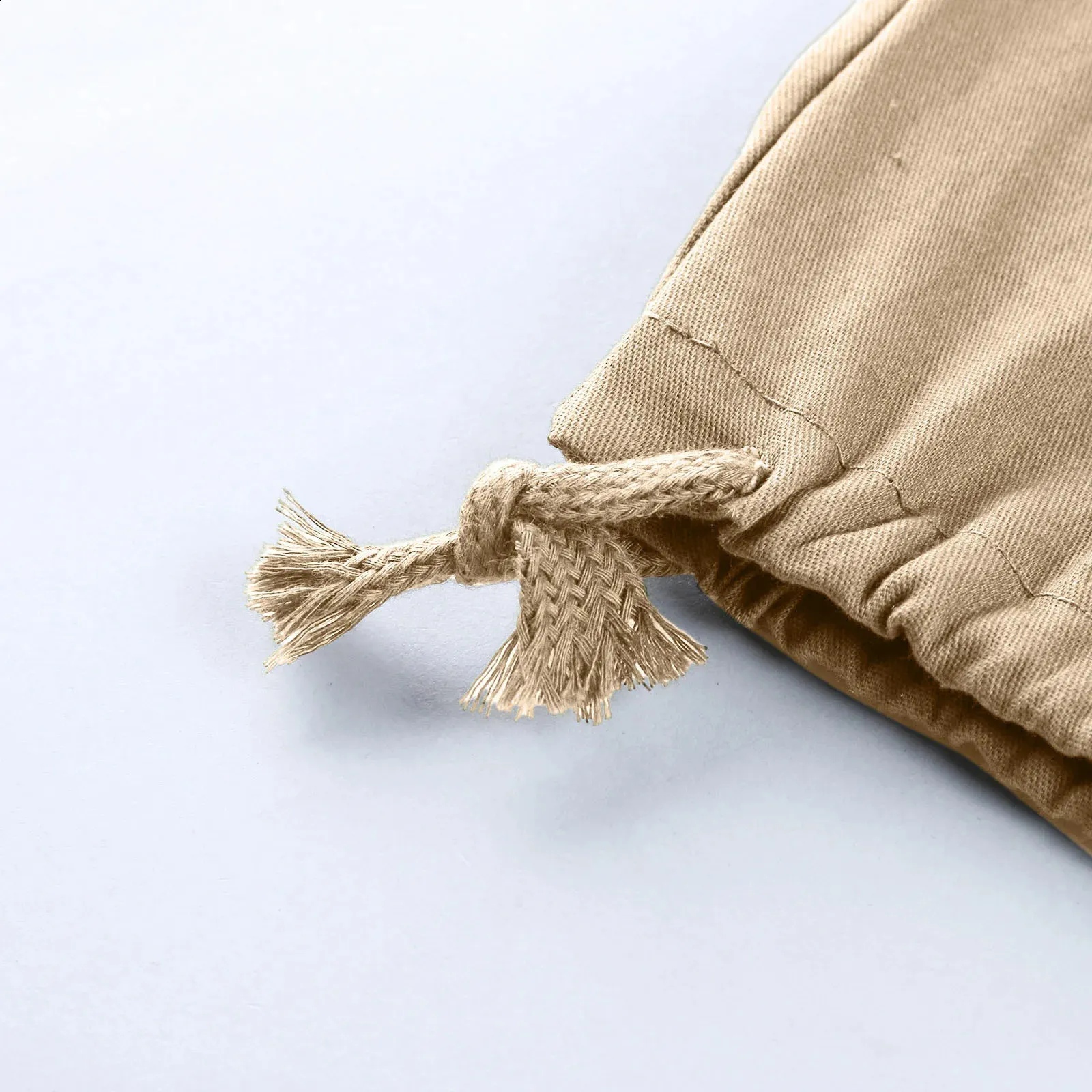 Calças para homens comprimento total cor sólida solta vários bolsos bolsos com cordão calças cargo masculinas 3XL 240813_voghion.com