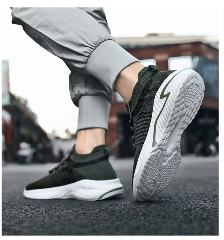 New Couple Shoes Walking Running Shoes Flying Weaving U + MD Sole Large Size 36-45_voghion.com