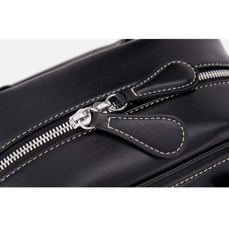 Borsa a tracolla in pelle casual, borsa bowling piccola quadrata_voghion.com