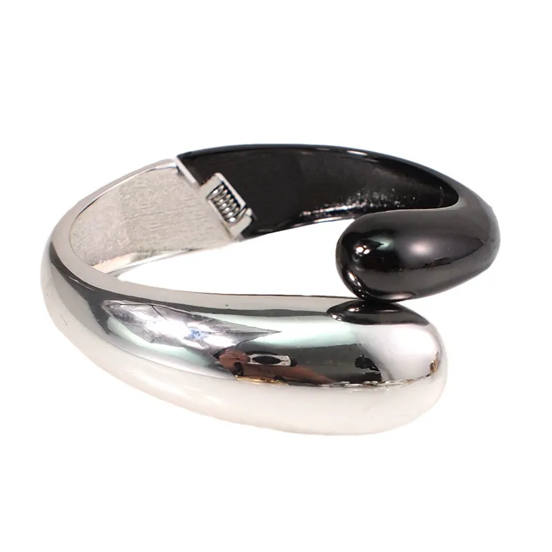 Bangle Alloy Mixed Color Simple Statement Bangles Fashion Jewelry Wide Women 2024_voghion.com