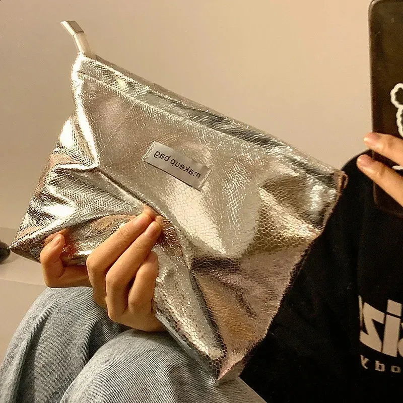 Velkokapacitní dámská make-up taška dámská cestovní kosmetická toaletní taška úložný pouzdro kabelka módní přenosná brilantní make_voghion.com