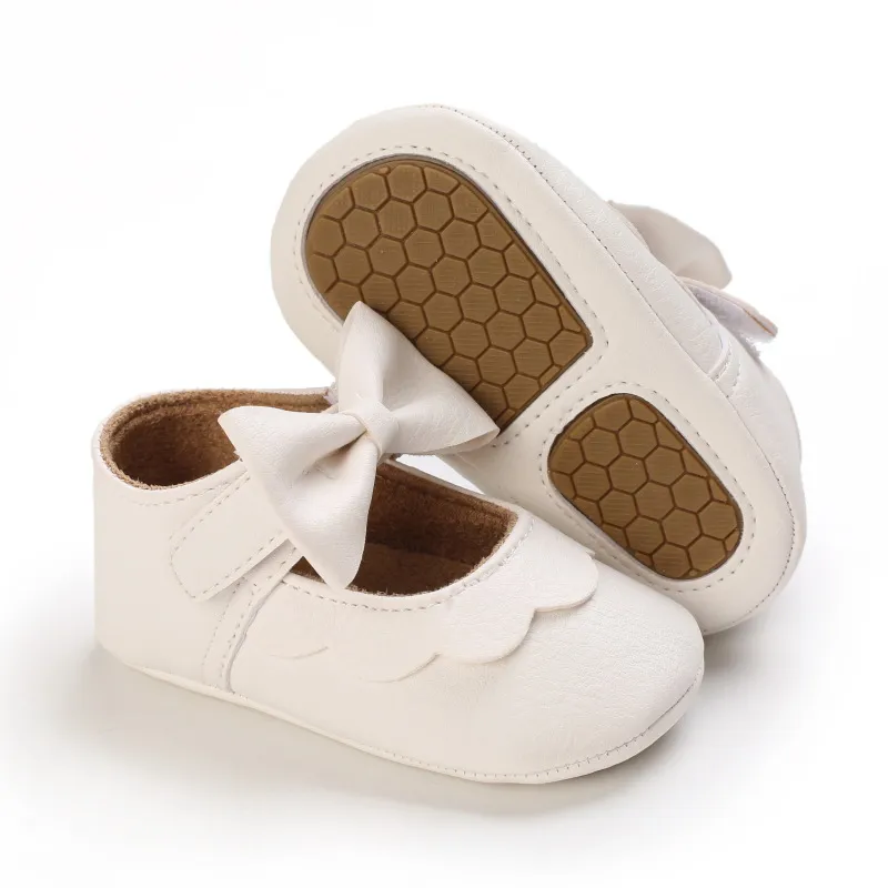 Scarpe per neonati con fiocco e suola morbida, per culla, per bambine, principesse, Littlesprouts_voghion.com