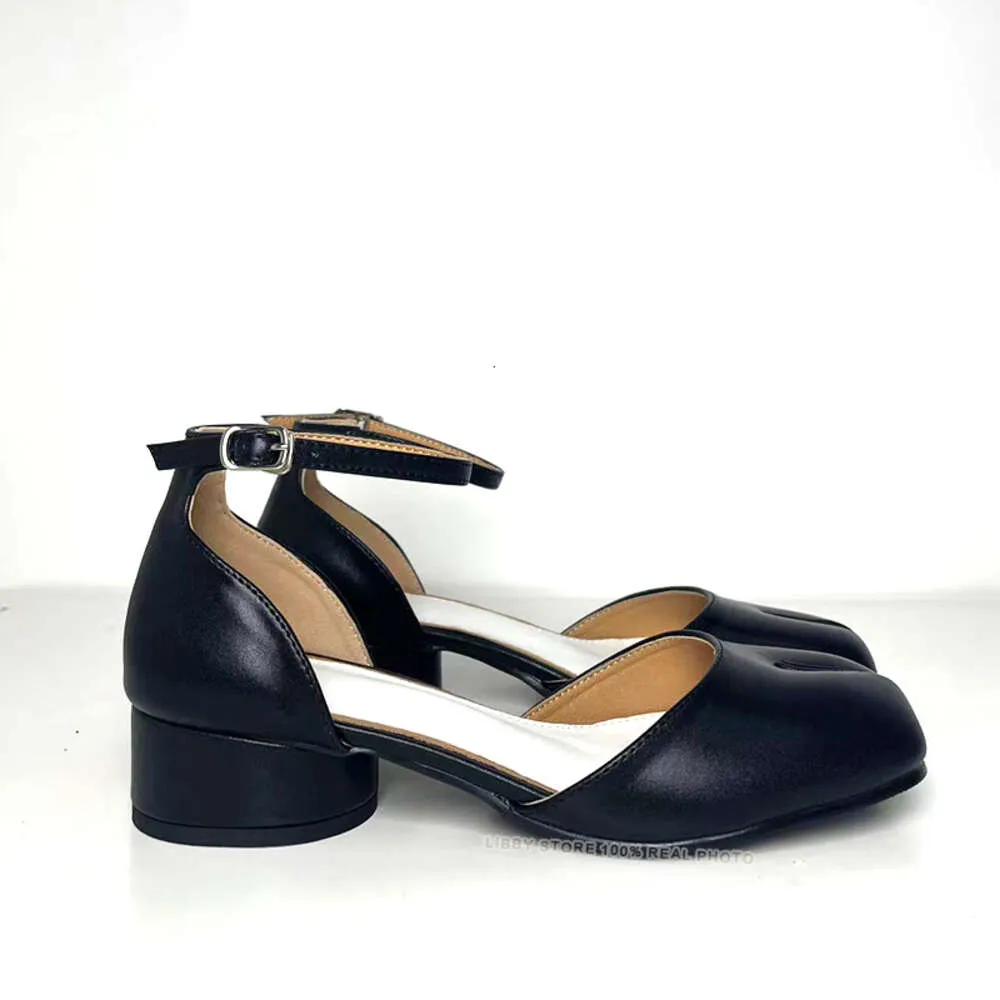 2024 marke Design Tabi Split Toe Chunky High Heel Stiefel Leder atos Mode Herbst Frauen Schuhe Botas Mujer_voghion.com