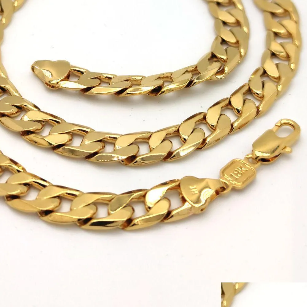 Collana a catena cubana curb per uomo e donna in oro_voghion.com