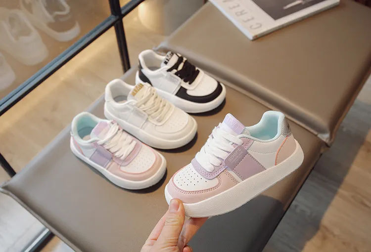 Zapatillas deportivas antideslizantes con cordones para niños y niñas, informales, con suela bonita, para primavera y otoño, talla 26_voghion.com