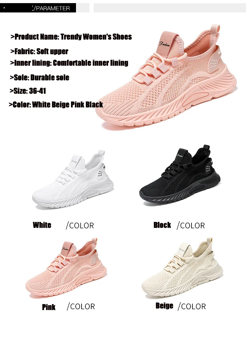 Womens Casual Running Shoes Trendy Lightweight Sports Trainers_voghion.com