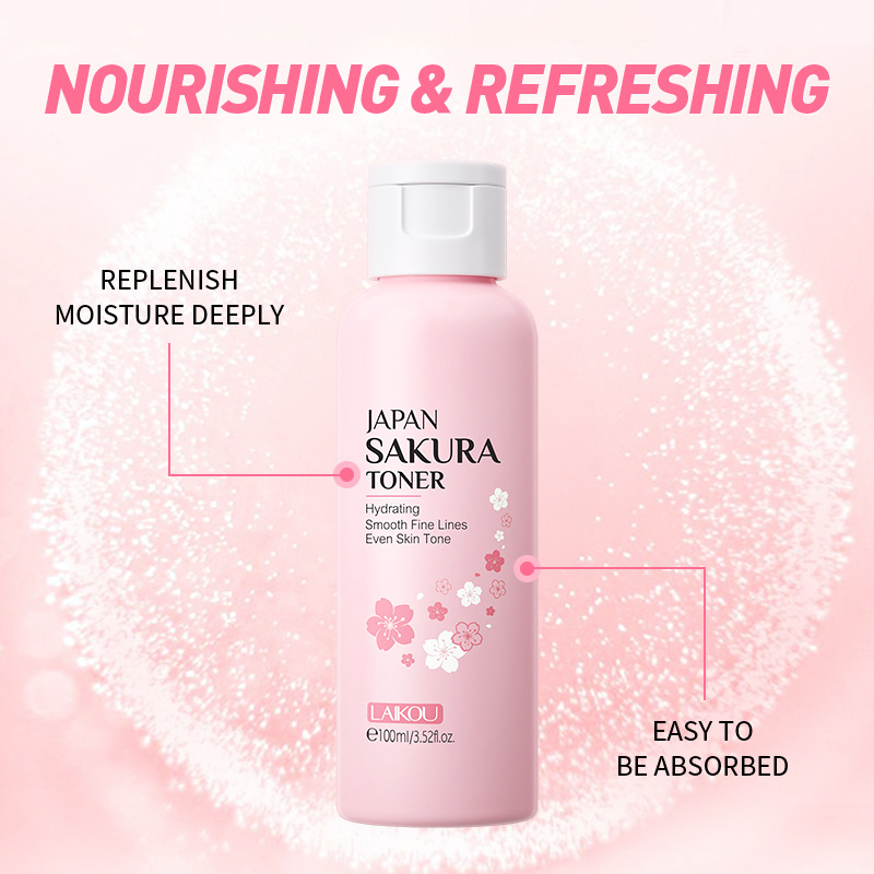 LAIKOU Japanski Sakura tonik 100ml Hidratantni i hidratantni tonik Proizvođač proizvoda za njegu kože_voghion.com