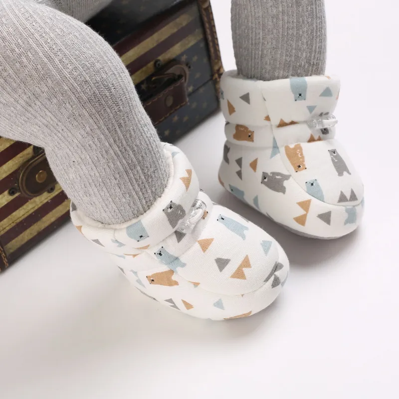 Bebê antiderrapante recém-nascido criança sapatos inverno infantil enfant algodão neve multicolorido desenho animado pequeno cutefeet crianças botas 0-18_voghion.com
