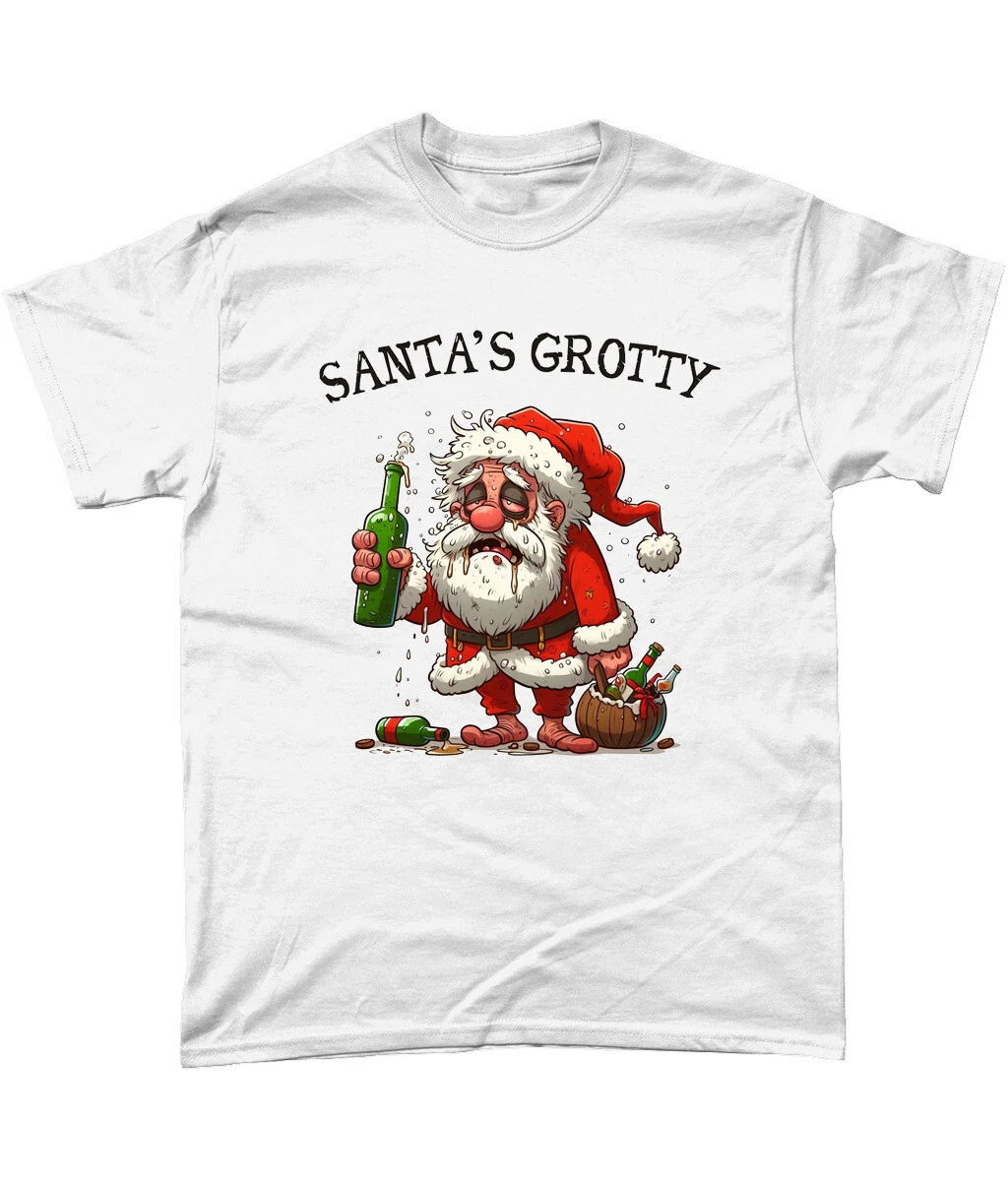 Santa's Grumpy Christmas T-shirt Novelty Funny Gift For Adults_voghion.com