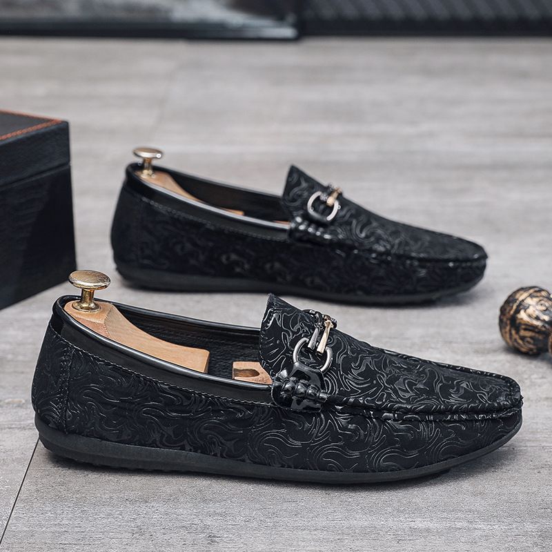 Letní novinka Bean Lehký měkký povrch Ploché dno Všestranné trendy módní pánské boty s potiskem_voghion.com