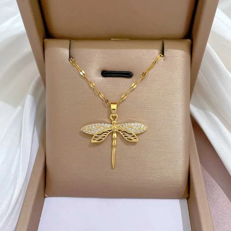 Colliers Dragoy Pendentif Diamant pour Femmes Mode Soleil Planète Oiseau Abeille Insecte Collier Bijoux CollierL2404_voghion.com