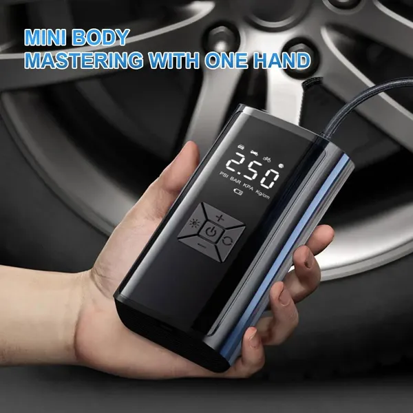 Compresseur d'air portable numérique pour voiture et vélo_voghion.com