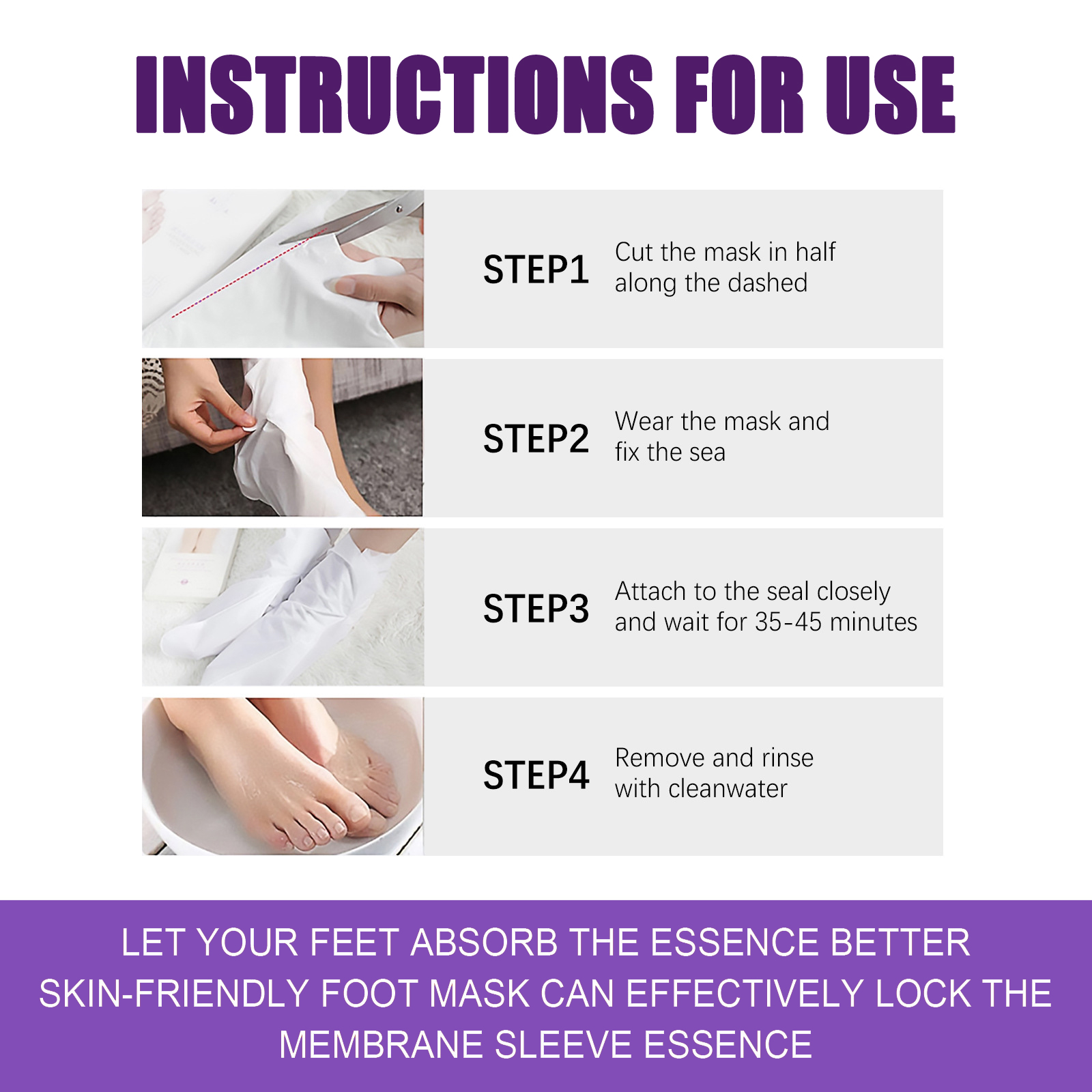 EELHOE Ginger Foot Mask (Box) Foot Moisturizing, Nourishing, Rejuvenating, Exfoliating, Removing Dead Skin, Dry And Cracked Skin Care Foot Mask_voghion.com