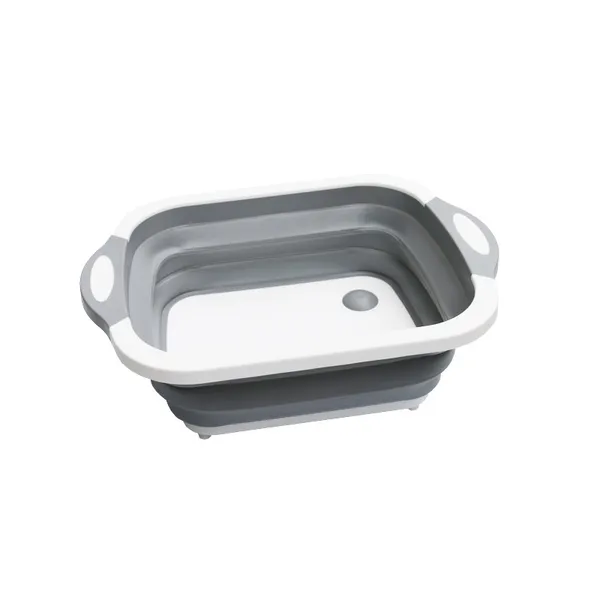 Planche à découper pliable pour évier avec panier de drainage_voghion.com