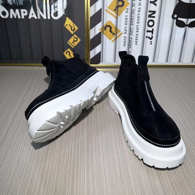 Herbst Neuankömmg Mode lässig britischen Stil Designer Motorrads tiefel bequeme hoge Winter warm Herren schuhe_voghion.com