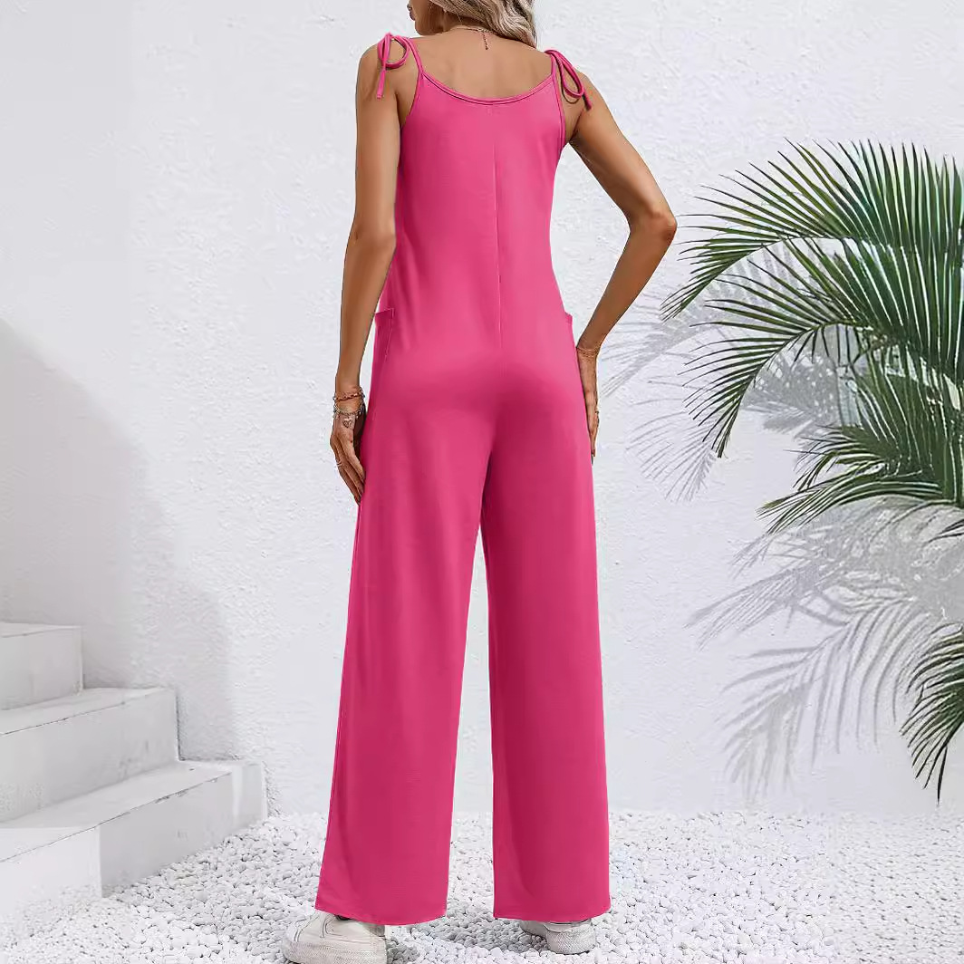 women's sleeveless suspender jumpsuit_voghion.com