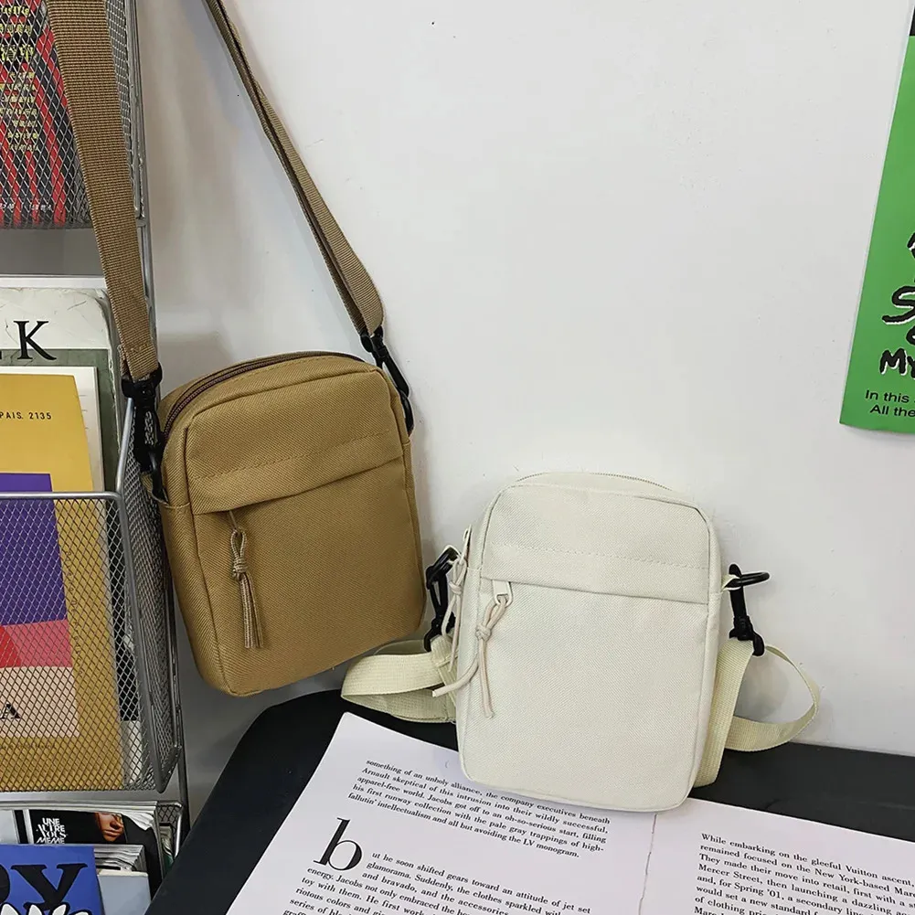 Oxford Womens Crossbody Small Shoulder Handbags for Men Korean Solid Color Students Phone Mini Messenger Bags 241128_voghion.com