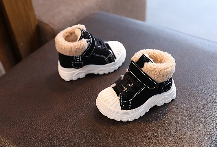 Botas cálidas de invierno para niños, nuevas, gruesas, de algodón, impermeables, cortas, Happysteps, para bebés y niñas, talla EE. UU._voghion.com
