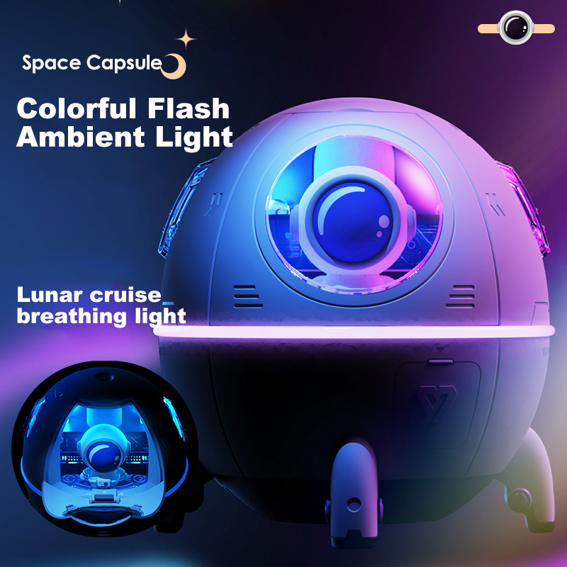 Diffusore umidificatore Astronauta creativo Mini nebulizzatore portatile Nebulizzatore Luce notturna Diffusore d'acqua_voghion.com