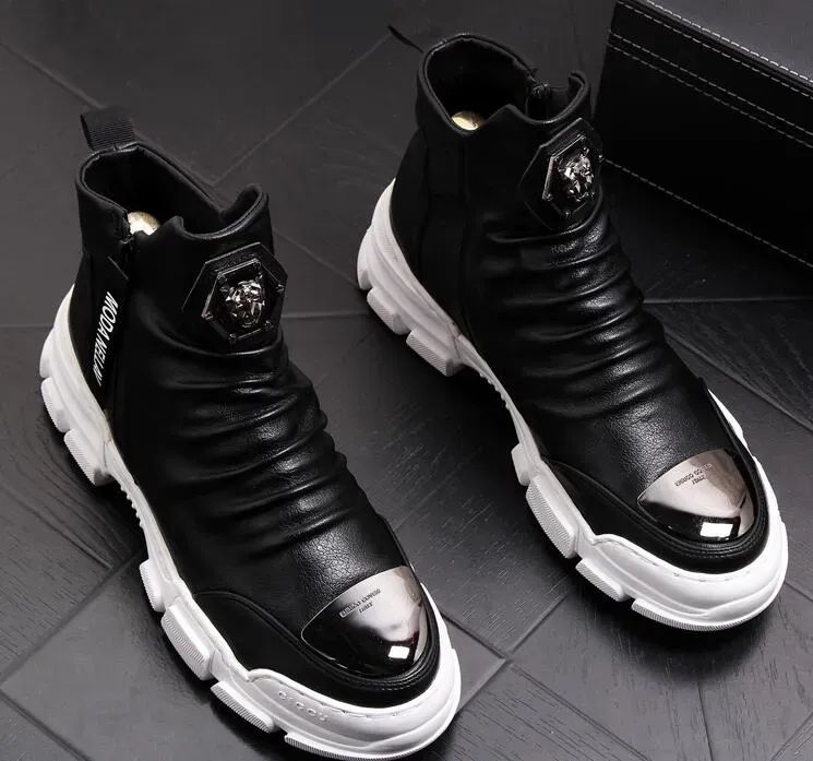 new black gold madman lion mascue mens casual absorb youth soft shoes of high quality b5_voghion.com