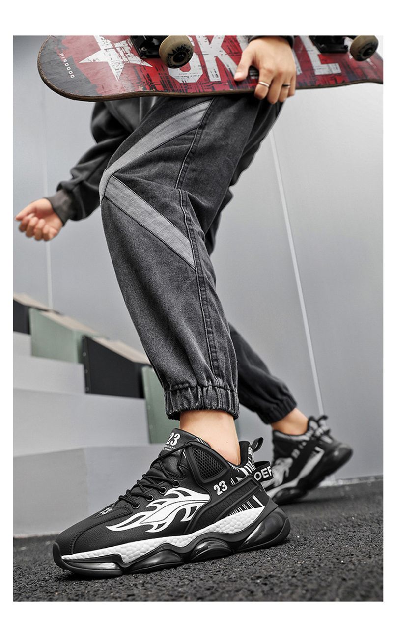 High top sneakers van leer voor heren en dames schoenen_voghion.com