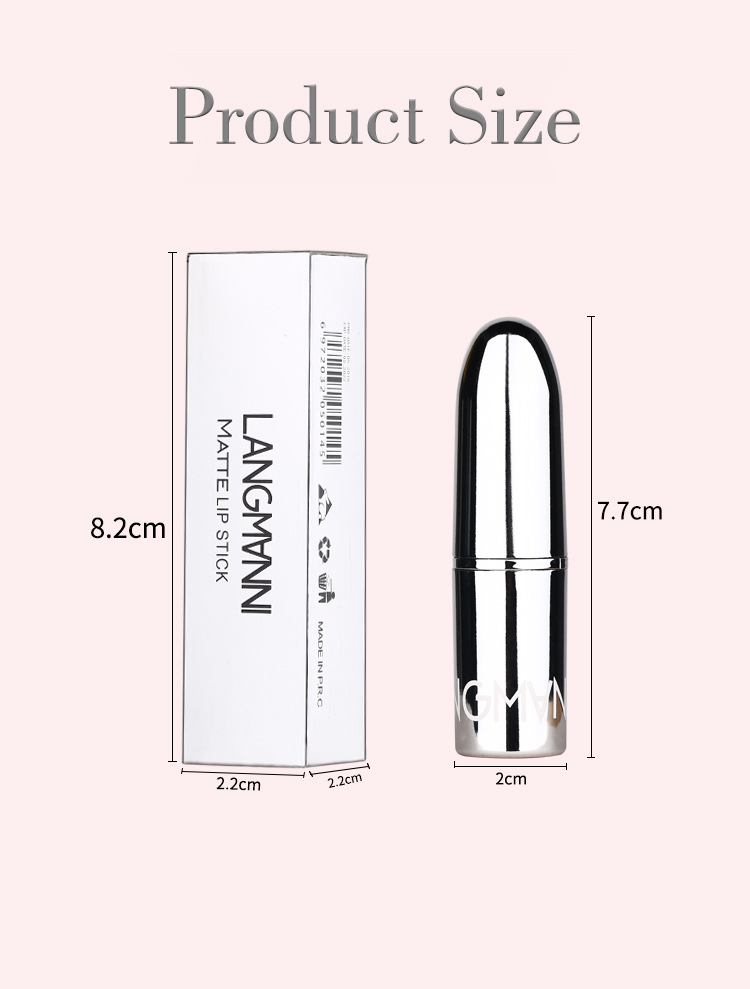 Langmanni Velvet Matte Lipstick - Non-Sticky, Long-Lasting, 8 Highly Pigmented Shades (01-08) - Smudge Proof, Moisturizing, Cruelty-Free Lipstick_voghion.com