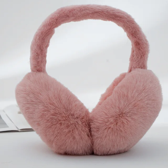 Moda Autunno Inverno Paraorecchie Donna Uomo Caldo Carino Peluche Tinta Unita Paraorecchie Regolabile Pieghevole_voghion.com