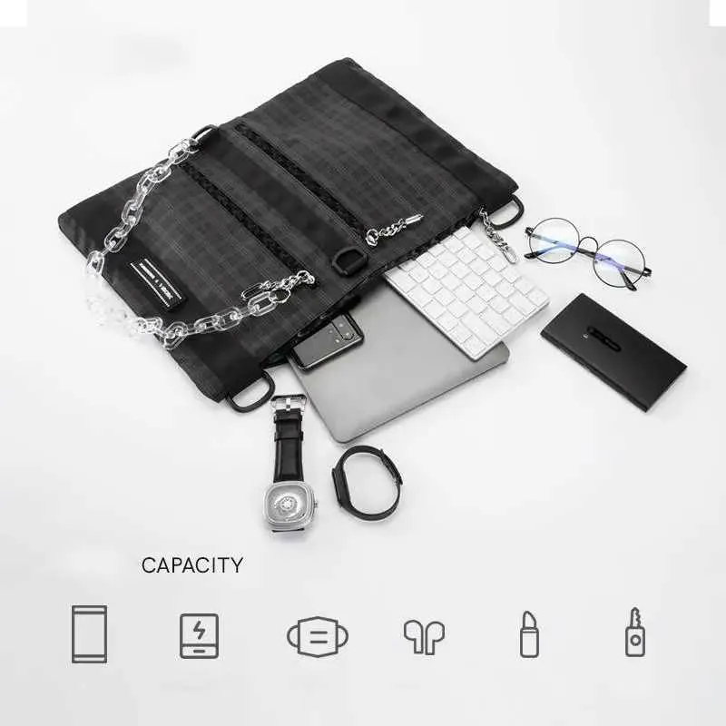 Kingsons Messenger Shoulder Crossbody Bag Waterproof Plaid Casual_voghion.com