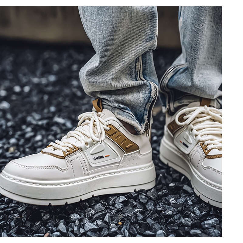 Men's Shoes Leather Style Whiteboard Sneaker Casual_voghion.com
