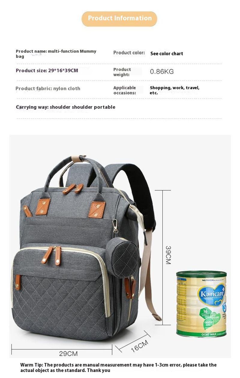 Neue tragbare Wickeltasche für Mutter und Baby mit großem Fassungsvermögen, kann als Umhängetasche bedruckt werden_voghion.com