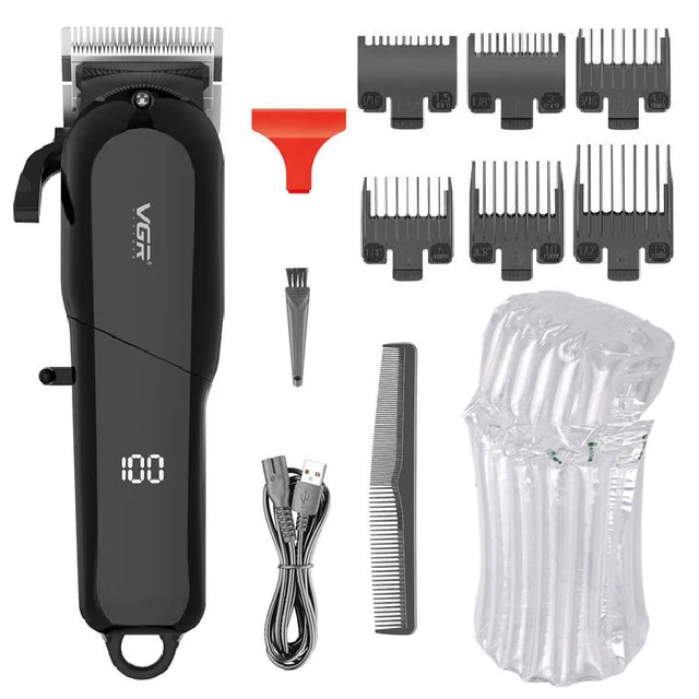 VGR Hairdressing Salon Professionele Elektrische Haarknipmachine voor Heren Oplaadbaar_voghion.com
