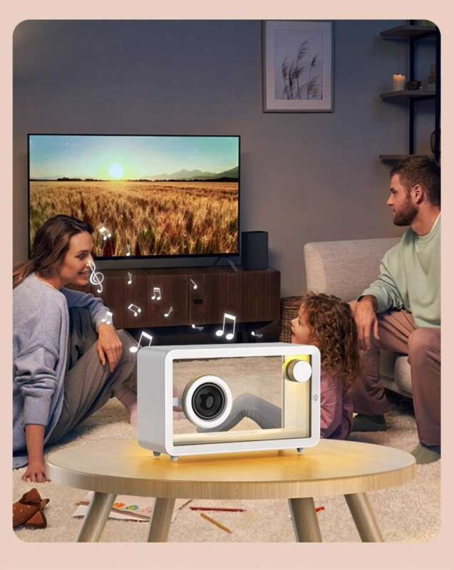 【 Smooth Playback 】 Transparent High Aesthetic Bluetooth Speaker, Home Birthday Gift, Atmosphere Subwoofer, Wireless_voghion.com