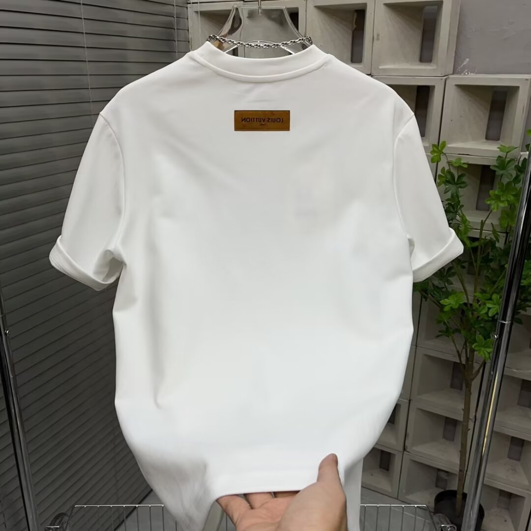 Men's Clothing neck pullover heavy short sleeved T shirt with embroidered letters,style slim fitting Internet celebrity bottoming half sleeved shirt_voghion.com