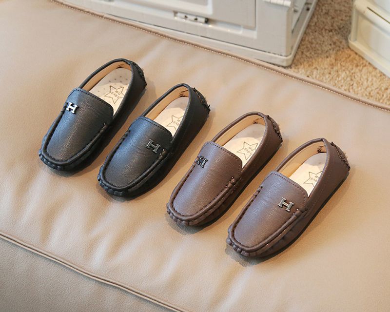 Mocasini sport pentru copii, stil britanic, din piele, 2024, primăvară și toamnă, cu vârf mediu și talpă moale, stil britanic_voghion.com