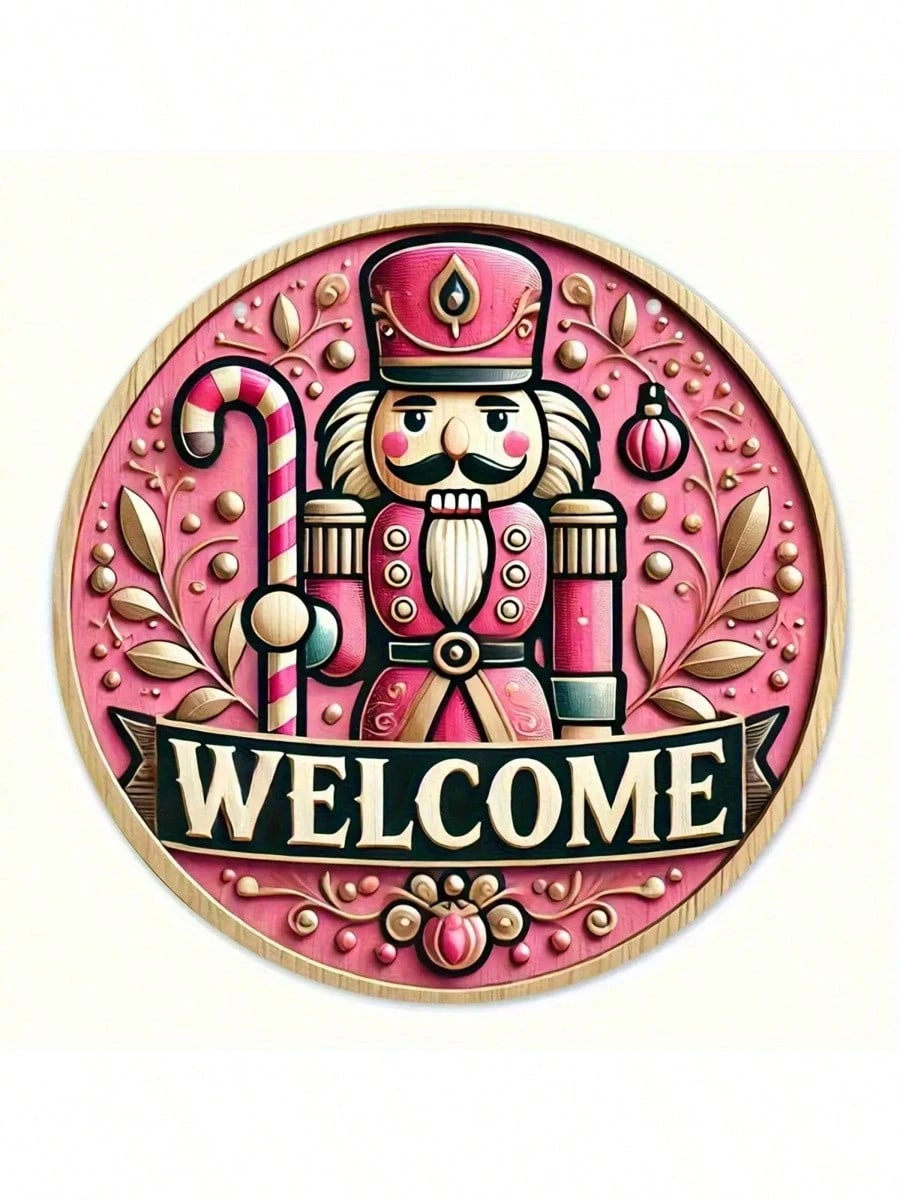 Weihnachts-Willkommensschild-Wanddekoration, vielseitig verwendbares Hänge-Ornament für Wohnzimmer, Schlafzimmer, Veranda Weihnachtsdekoration_voghion.com