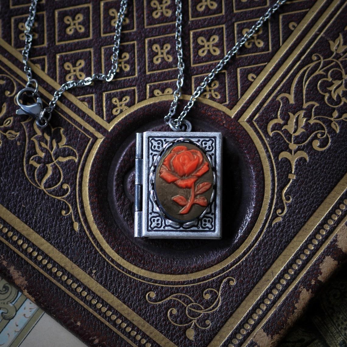 Gioielli e accessori Collana Libro Gioielli, Lucchetto per foto, Ciondolo libro regalo,_voghion.com