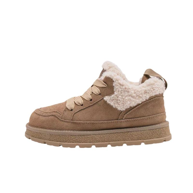 Nouvelles bottes courtes en coton à semelles épaisses antidérapantes pour enfants, chaussures de neige chaudes avec cachemire_voghion.com
