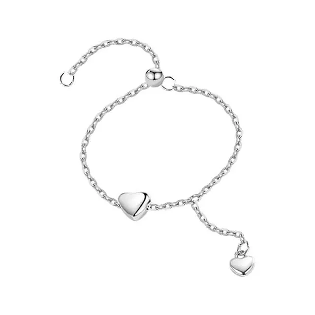 Ready Stock XIYA Sier Color Einzigartiges Design Liebesherz Hängender Kettenring Eleganter Charm Zeigefinger Geschenk für Frauen Einstellbar_voghion.com
