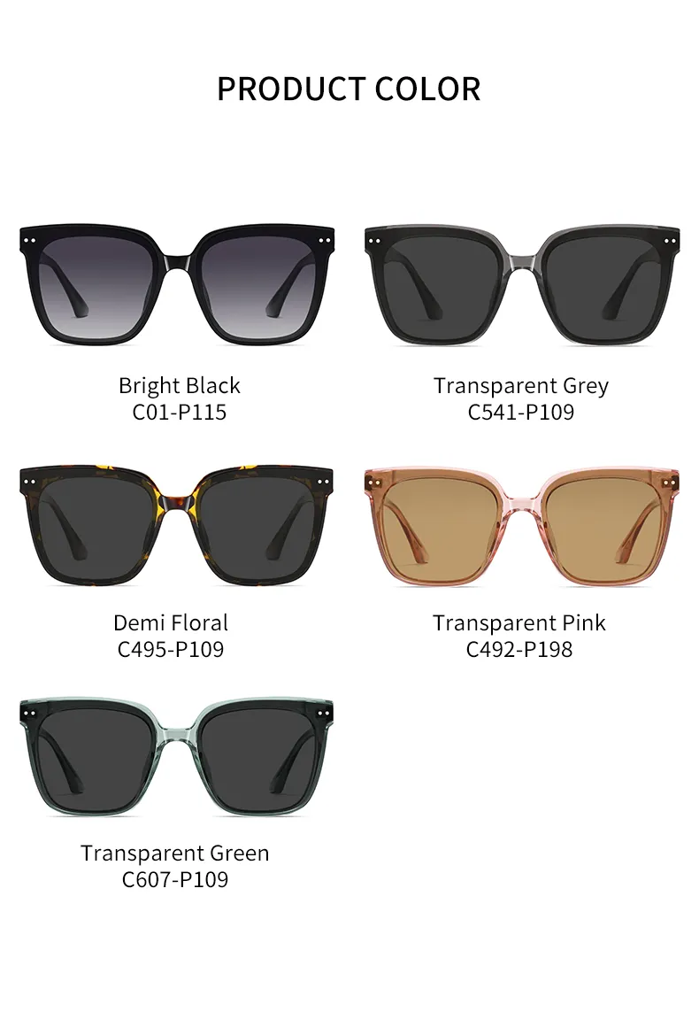 TR Polarized Large Frame Acetate Needle Arms Sunglasses_voghion.com