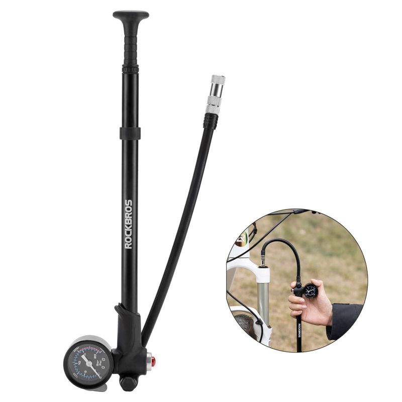 ROCKBROS Amortyzator rowerowy do przedniego widelca amortyzowanego Pompka 300 PSI Aluminium_voghion.com