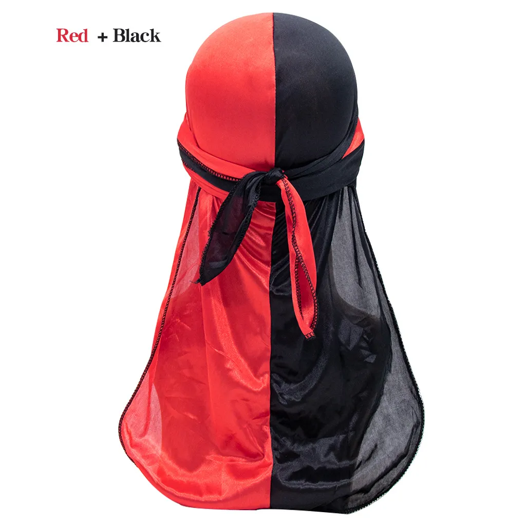 Pirate Cap Long Tail Headwraps for Men and Women Silky Durag Hip Hop Rapper Doo Rag Sleep Hat Bandana Hombre_voghion.com