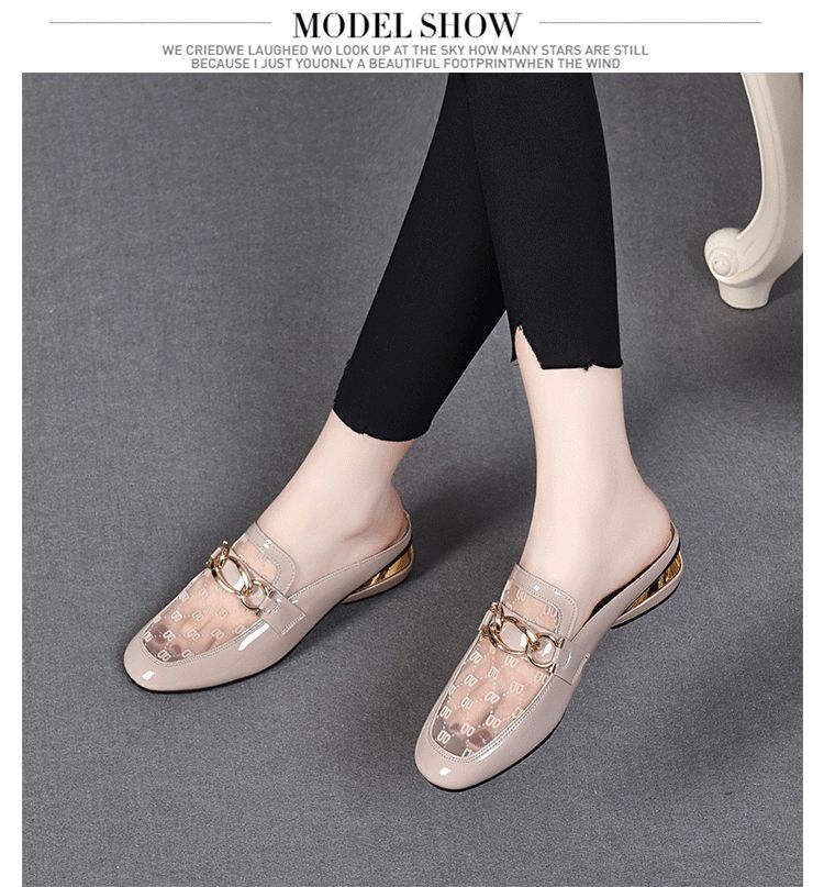 PLOVER hakiki deri örgü 2024 yeni yarım terlik_voghion.com