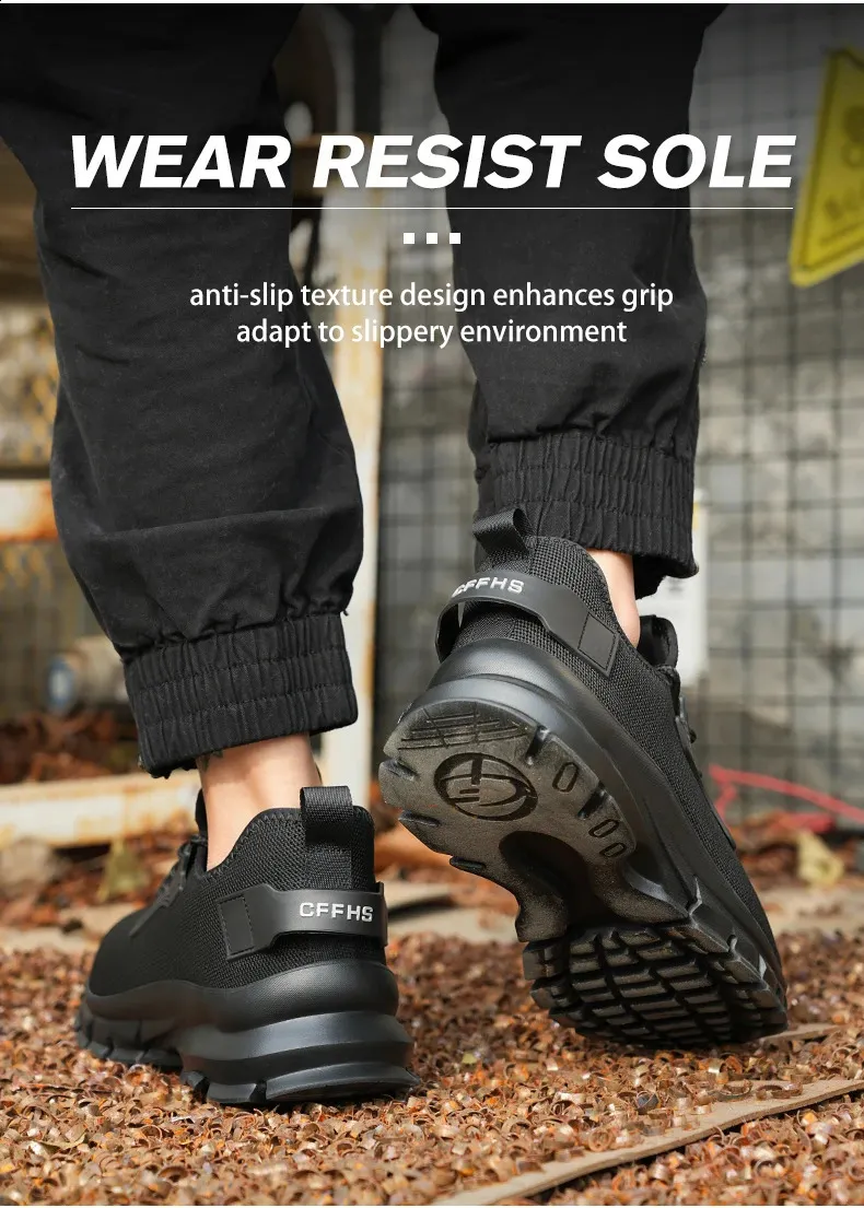 Chaussures de sécurité confortables, respirantes, anti-écrasement et anti-perforation, à semelles souples 250122_voghion.com