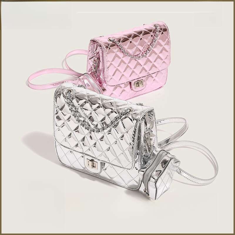 Flash Diamond Lattice Chain Parfüm-Rucksack, Damen-Umhängetasche, kleine Rucksäcke im College-Stil_voghion.com