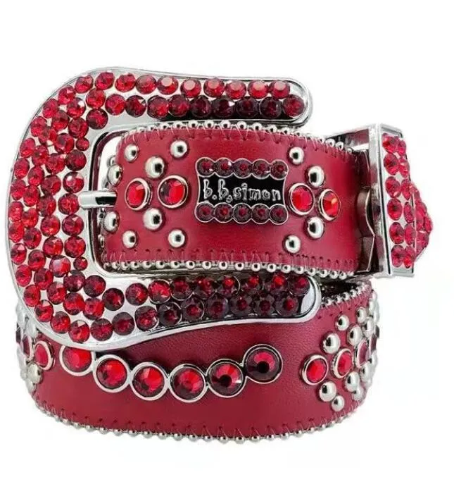 Ceinture de créateur 2022 Bb Simon Ceintures pour hommes et femmes Ceinture diamant brillante sur noir bleu blanc multicolore_voghion.com