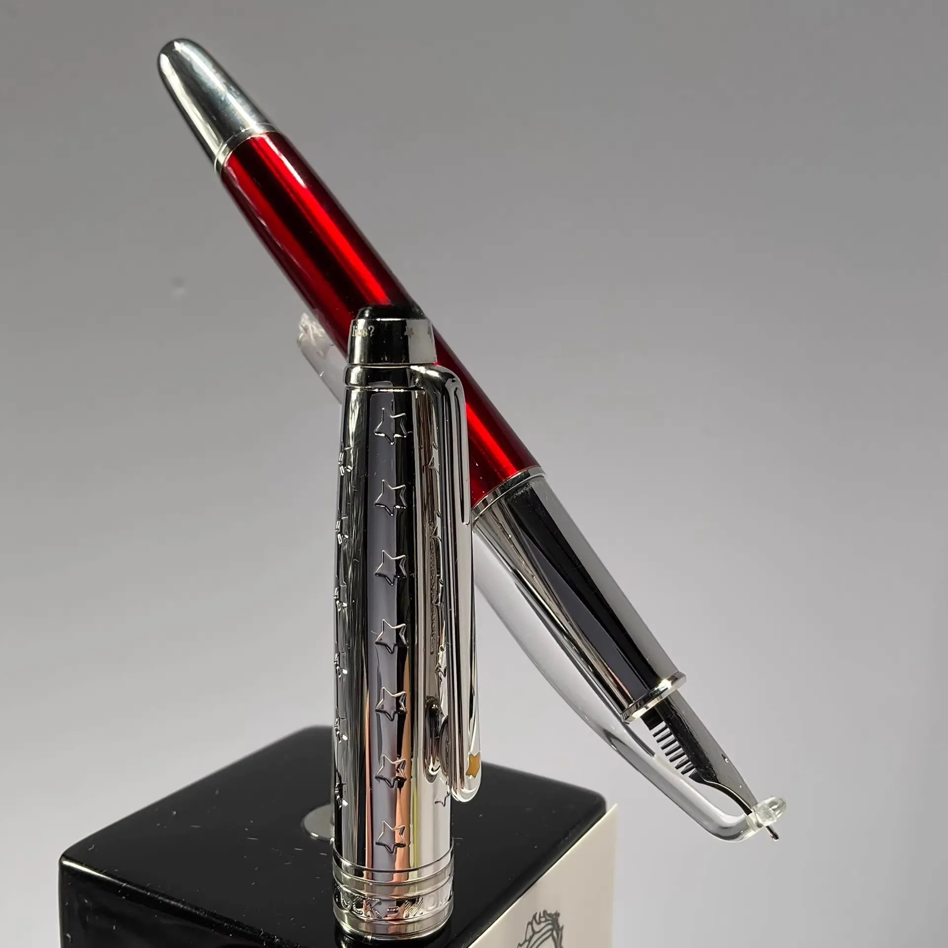 Groothandel Luxe MB Urban Speed Flat Crystal Star Rollerball Pen Balpen PVD-geplateerde kantoorschrijfvulpennen Mb004_voghion.com