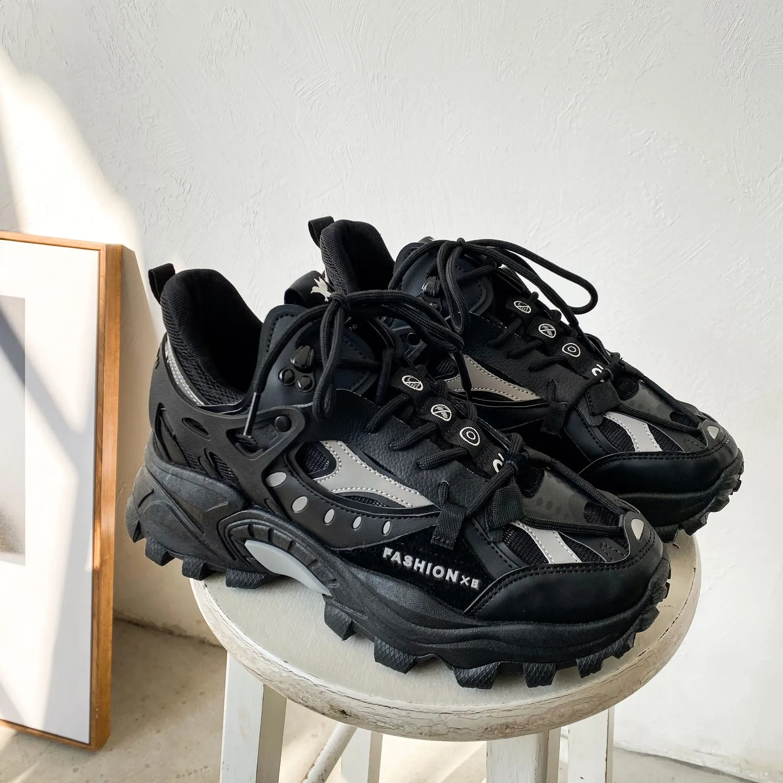 Sneakers alla moda e robuste per uomo, comode scarpe casual da uomo, antiscivolo, scarpe vulcanizzate da uomo, scarpe da tennis con suola spessa, 44_voghion.com