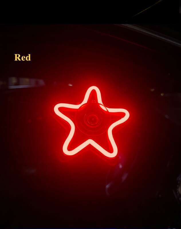 Car Windows, Neon Pentagram Interior Modification, Luminous LED Ambient Lights, DIY Cigarette Lighter Tray_voghion.com